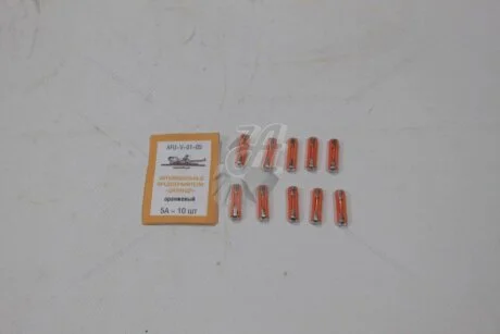 Предохранитель цилиндр 5А (оранж) (кратно 10) AirLine AFU-V-01-05