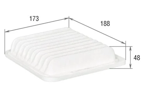 Фільтр повітряний GEELY MK (GC6), MK2 Альфа ALPHA FILTER AF1005