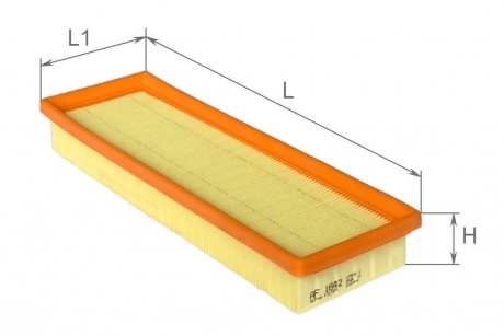 Фильтр воздушный Citroen Berlingo1,4i 96-12, Peugeot Partner 1,4 96-15 Альфа ALPHA FILTER AF1642