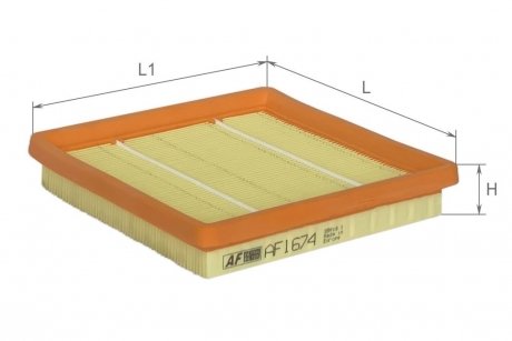 Фільтр повітряний Chery QQ 3 0,8-1,1L 03-, QQ 6 0,8-1,1L 06- Альфа ALPHA FILTER AF1674