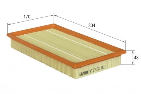 Фільтр повітряний MAZDA CX-9 Альфа ALPHA FILTER AF1732