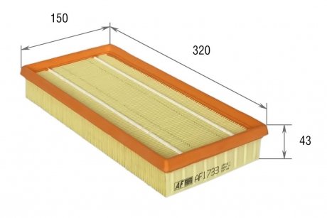 Фильтр воздушный FORD Mondeo I-II-III Альфа ALPHA FILTER AF1733