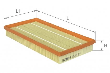 Фильтр воздушный Mitsubishi Pajero 1,8L 90-, Carisma 95-06 / Volvo S40 1,6-2,0L 95-04, V40 1,6-2,0L 95-04, MB Sprinter 06- Альфа ALPHA FILTER AF1743