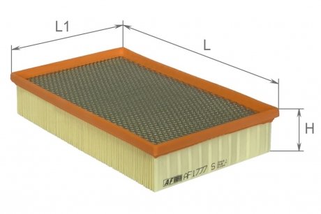 Фильтр воздушный (с сеткой)MB E200, E220D, E240 V6, E280 V6, E320 V6 99-03 Альфа ALPHA FILTER AF1777s