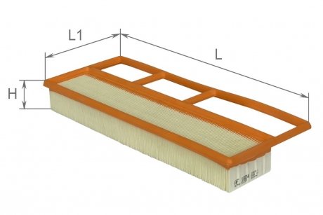 Фильтр воздушный Fiat Punto II 1,3 99-, Doblo 1,3L 00-, Panda 1,3L 03- / Opel Combo B 1,3Cdci 12- / Ford Ka 1,3Tdci 08- Альфа ALPHA FILTER AF1804