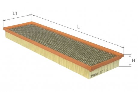 Фільтр повітряний (з сіткою)BMW 3 E36 90-, 5 E34 88-04, 7 E38 94-01 Альфа ALPHA FILTER AF1810s
