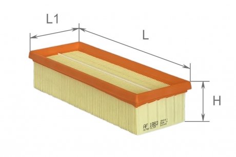 Фільтр повітряний Renault Duster 1,5Dci 10- / Dacia Duster 1,5Dci 10-, Sandero 1,5Dci 10- Альфа ALPHA FILTER AF1863