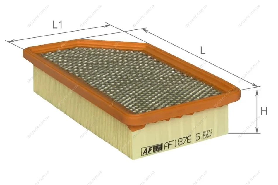 Фильтр воздушный (с сеткой) Hyundai Accent, Solar 1,4-1,6L 11-, Veloster 1,6Gdi 11- / Kia Rio 1,1-1,6L Альфа ALPHA FILTER AF1876s (фото 1)