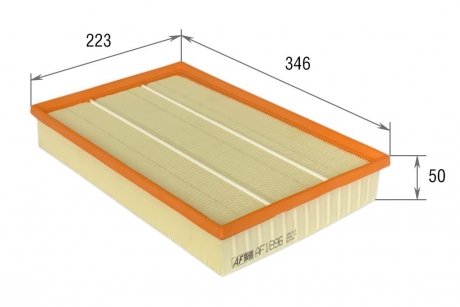 Фильтр воздушный AUDI A3, Q3, TT/SKODA Superb 3/VW CC, Golf, Passat Альфа ALPHA FILTER AF1896