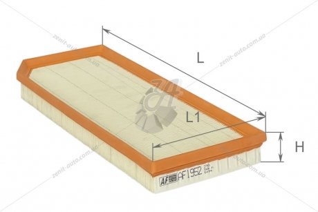 Фильтр воздушный AUDI A3+Cabriolet 8P; SEAT Leon II; VW Golf V, VI, Scirocco III Альфа ALPHA FILTER AF1952