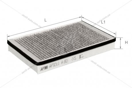 Фильтр салона 1118 (угольный) Альфа ALPHA FILTER AF5011a