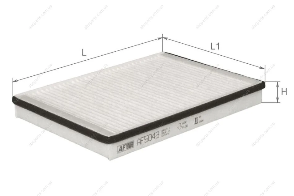 Фільтр салону VW Passat 1,6-2,9L 88-97 Альфа ALPHA FILTER AF5043 (фото 1)