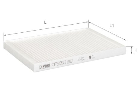 Фильтр салона Hyundai i30 1,4-2,0/1,6-2,0Crdi 07-12, Kia Ceed 1,4-1,6/1,6-2,0Crdi 07- Альфа ALPHA FILTER AF5050