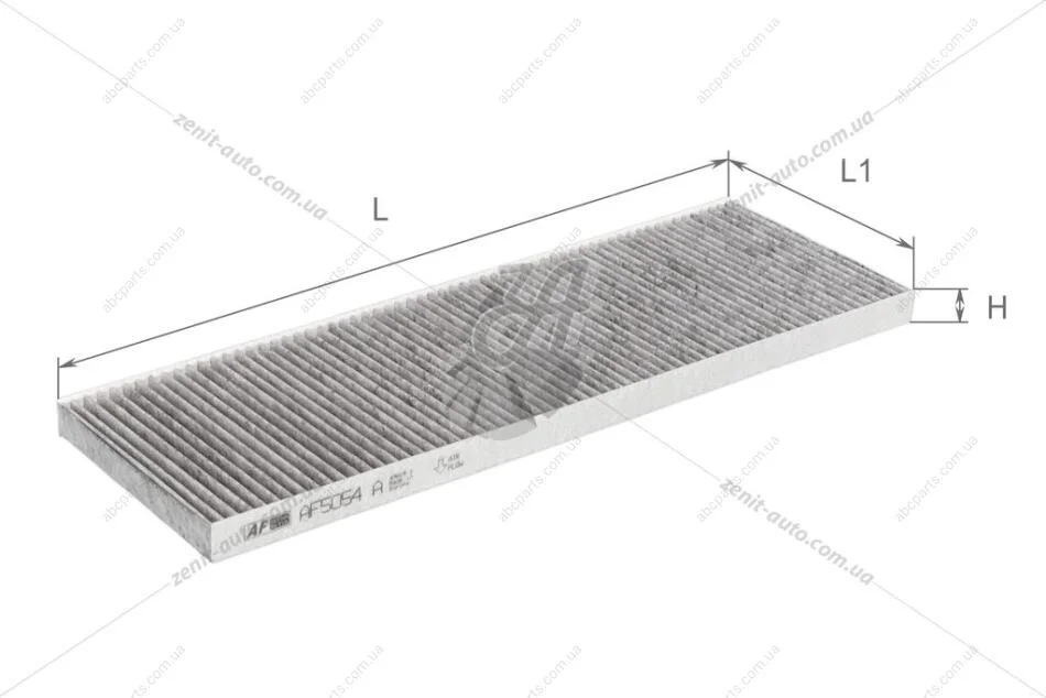 Фільтр салону Citroen Jumper/Fiat Ducato/Peugeot Boxer (-06) (з активованим вугіллям) Альфа ALPHA FILTER AF5054a (фото 1)
