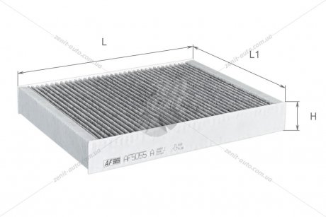 Фильтр салона (с акт углем) PORSCHE Cayenne II (92A); VOLKSWAGEN Touareg II (7P) Альфа ALPHA FILTER AF5055a