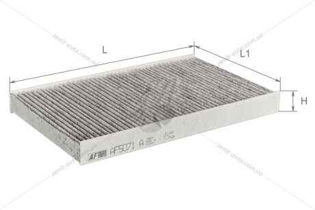 Фільтр салону (з акт вугіллям) Audi A6 Альфа ALPHA FILTER 'AF5071A
