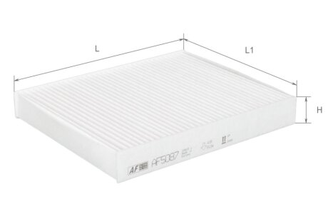 Фильтр салона VW Polo 1,0-2,0L 09- / Skoda Fabia 1,2-1,6L 07-, Praktik 1,2-1,6L 10-, Rapid 1,2-1,6L 12-, Roomster Альфа ALPHA FILTER AF5087