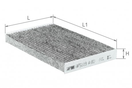 Фильтр салона (с акт углем)Nissan Leaf 10-, Juke 1,2-1,6L 10-, Cube 09- Альфа ALPHA FILTER AF5119a