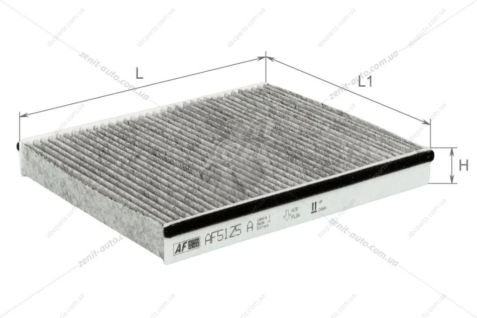 Фільтр салону (з акт вугіллям) HONDA Civic VIII Альфа ALPHA FILTER AF5125a (фото 1)