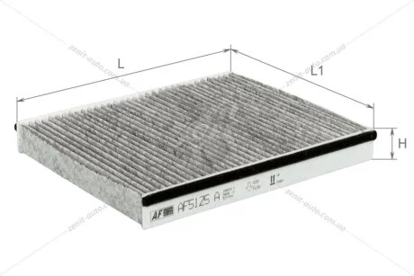 Фільтр салону (з акт вугіллям) HONDA Civic VIII Альфа ALPHA FILTER AF5125a