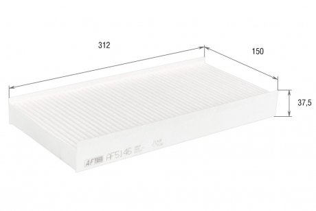 Фільтр салону Peugeot 407 1,6-3,0L 04- / Citroen C5 1,6-3,0L 04-08, C6 2,2-3,0L 05- Альфа ALPHA FILTER AF5146
