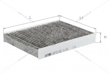 Фільтр салону (з акт вугіллям) CITROEN C1II; PEUGEOT 108; TOYOTA Aygo II Альфа ALPHA FILTER AF5192a