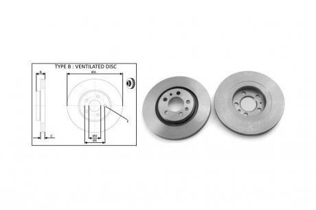 Диск тормозной передний (кратно 2) VW GOLF IV (1J1) (05/00-05/04) APPLUS 61283AP