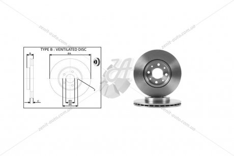 Диск тормозной передний (кратно 2) Elantra (15-), Kona (17-), Ceed (12-) D280mm APPLUS 61586AP