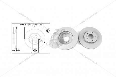 Диск тормозной передний (кратно 2) NISSAN JUKE (F15) (10-) APPLUS 61713AP