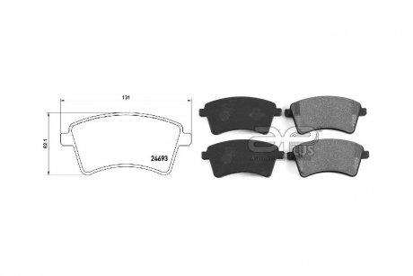 Колодки тормозные перед Renault Logan (LS_) [09/04-] APPLUS 71119BBAP