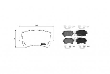 Колодки тормозные задн AUDI A6 (4F2, C6) (04/04-06/11) APPLUS 71137BAAP