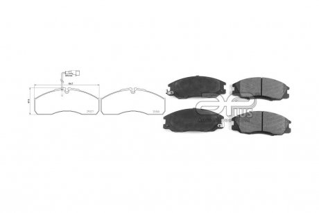 Колодки тормозные перед SSANGYONG KYRON (05/05-) APPLUS 71145BAAP