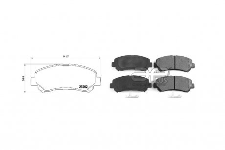 Колодки тормозные перед NISSAN QASHQAI / QASHQAI +2 I (J10,JJ10) (12/06-12/13) APPLUS 71177BAAP