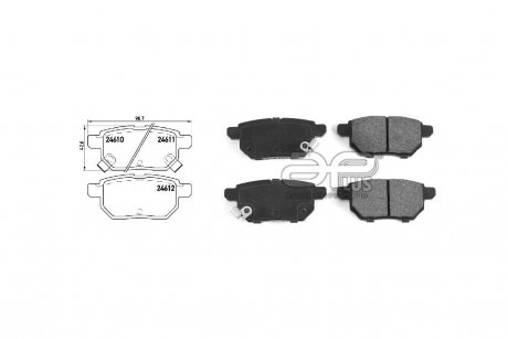 Колодки тормозные задн TOYOTA AURIS (_E15_) (10/06-09/12) APPLUS 71257BAAP