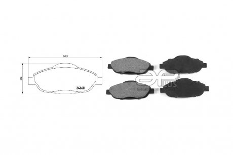 Колодки тормозные перед PEUGEOT 3008 Van (0U_) (06/09-12/16) APPLUS 71258BAAP