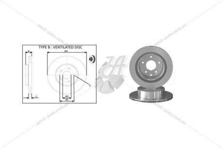 Диск тормозной задний (кратно 2) Nissan X-Trail, Qashqai, Juke, Rogue/Infinity G/Renault Koleos (08-,16-) APPLUS 61356AP