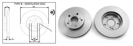 Диск гальмівний передній (кратно 2) Toyota Auris (_E15_) (06-12) (шт.) APPLUS '61404AP