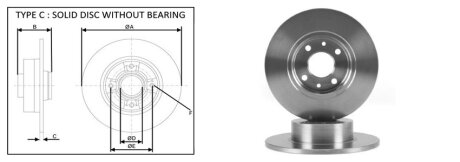 Диск гальмівний задній (кратно 2) Fiat Bravo II (198_) (06-16) (шт.) APPLUS '61431AP