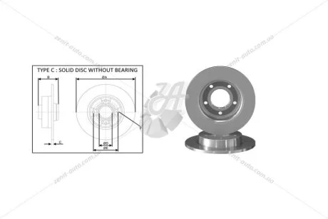 Диск тормозной задний (кратно 2) MAZDA 3 (BL) (12/08-09/14) APPLUS 61448AP