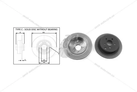 Диск тормозной задний (кратно 2) Subaru Impreza, Forester, XV (11-) APPLUS 61677AP