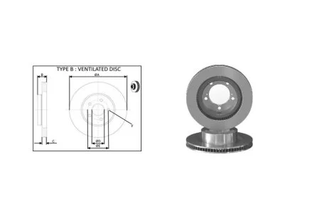 Диск гальмiвний передній (кратно 2) TOYOTA LAND CRUISER 200 (-14) (61707AP) APPLUS '61707AP
