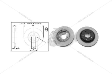 Диск тормозной передний (кратно 2) NISSAN JUKE (F15) (10-) APPLUS 61713AP