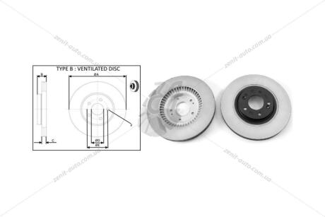 Диск тормозной передний (кратно 2) Hyundai Santa Fe /Kia Sorento (12-19) APPLUS 61728AP