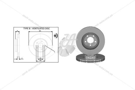 Диск тормозной передний (кратно 2) FORD USA EDGE (U387) (06-) APPLUS 61750AP
