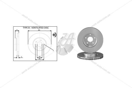 Диск тормозной передний (кратно 2) FORD USA ESCAPE II (DM2) (12-) APPLUS 61830AP