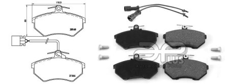 Колодки гальмiвнi передні Audi 80,90/VW Golf III (1H1) (91-00) APPLUS '71112BAP