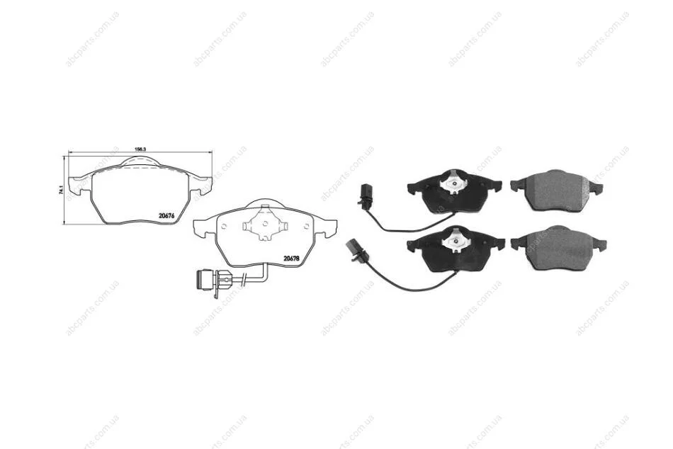 Колодки гальмiвнi передні Audi A4 B7 (8HE) (11/05-03/09) (71129AAP) APPLUS '71129AAP (фото 1)