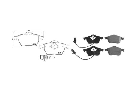 Колодки тормозные передние Audi A4 B7 (8HE) (11/05-03/09) APPLUS '71129AAP