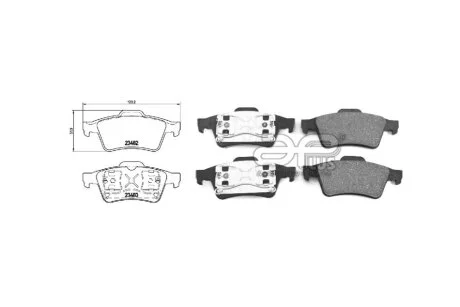 Колодки гальмiвні передні Renault Megane II, Laguna II, Latitude/Ford Transit, Tourneo, Focus, C-Max (02-, 10-) APPLUS 71141BAAP
