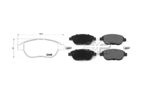 Колодки гальмiвні передні Fiat Doblo /Peugeot Partner, 206, 207, 307, 1007/Citroen Berlingo, C3, C4 (96-16) APPLUS 71147BAAP